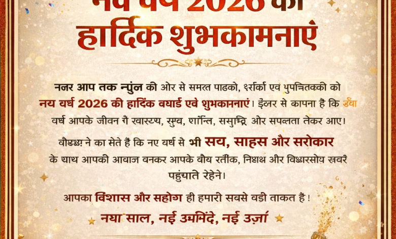 नव वर्ष कि हार्दिक शुभकामनाए